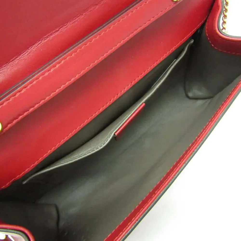 GUCCI Red Leather Shoulder Bag - Picture 3 of 15